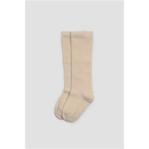 Ysabel Mora calzini lunghi beige basic per bebè