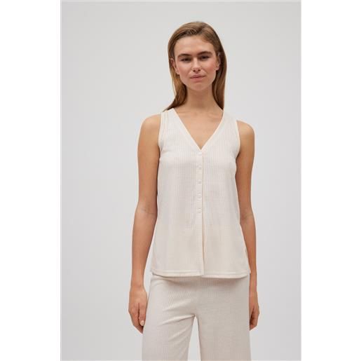 Ysabel Mora maglia a costine con spalline larghe