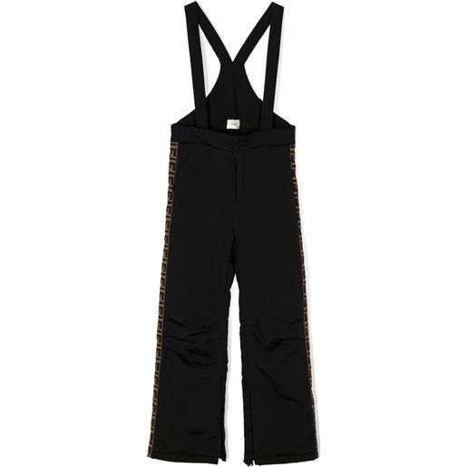 Fendi Kids salopette ff con stampa - nero