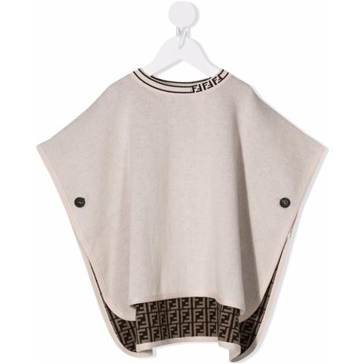 Fendi Kids poncho - toni neutri
