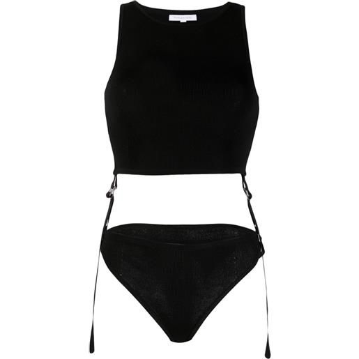 Patrizia Pepe body a coste smanicato - nero
