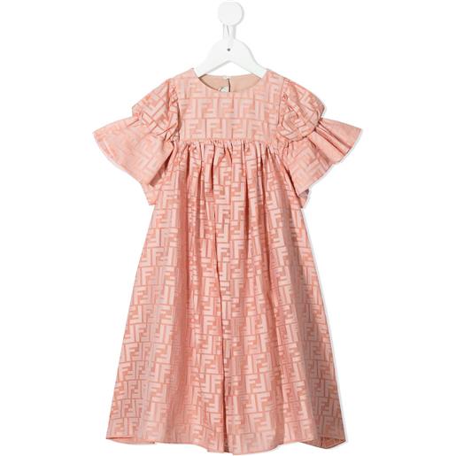 Fendi Kids abito con stampa - rosa