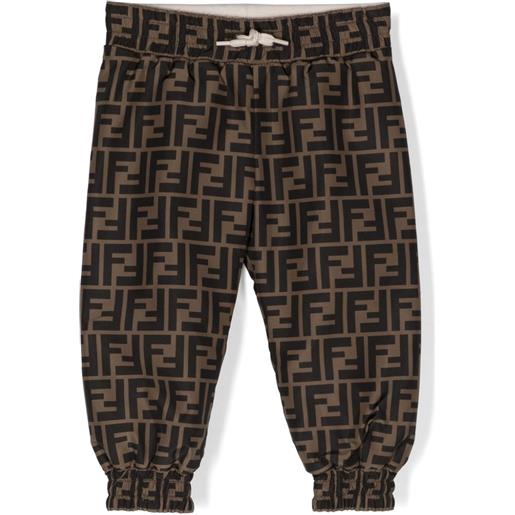 Fendi Kids pantaloni ff con stampa - toni neutri