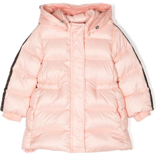 Fendi Kids piumino lungo con stampa ff - rosa