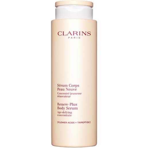 Clarins siero corpo idratante 200 ml trattamento antirughe per il corpo, effetto perfezionatore istantaneo