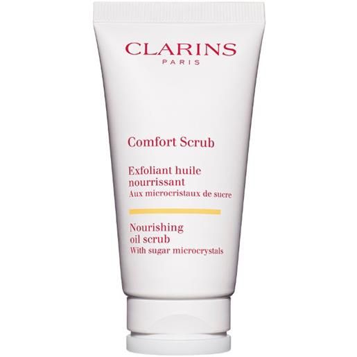 Clarins comfort scrub 50 ml olio esfoliante nutriente con microcristalli di zucchero