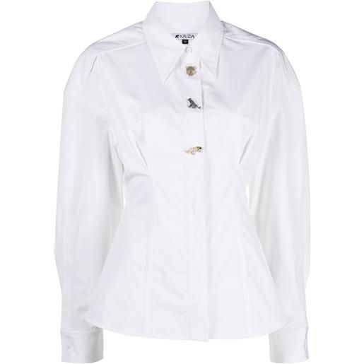 Krizia camicia con bottoni - bianco