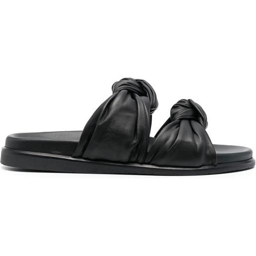 Dear Frances infradito in pelle - nero