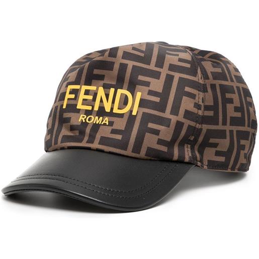 Fendi Kids cappello zucca con stampa - marrone