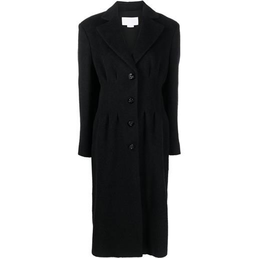 Genny cappotto monopetto con fibbia - nero