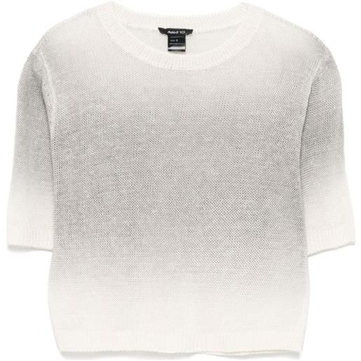 Avant Toi t-shirt in maglia traforata - grigio