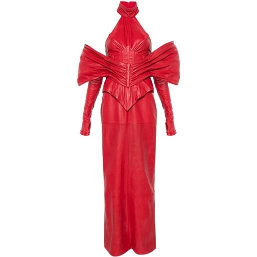 MITILIANE COUTURE abito lungo con corsetto rimovibile - red