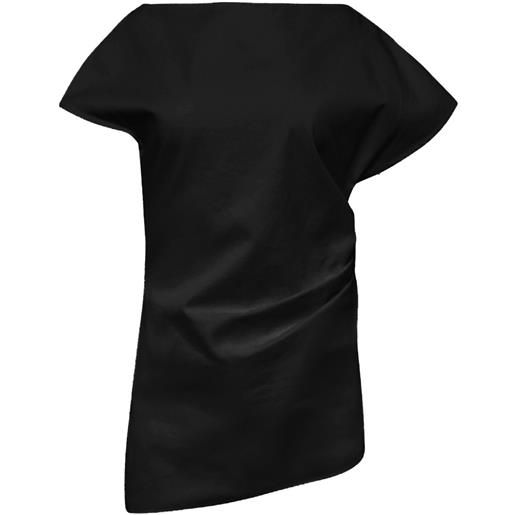 JW Anderson blusa asimmetrica drappeggiata - nero