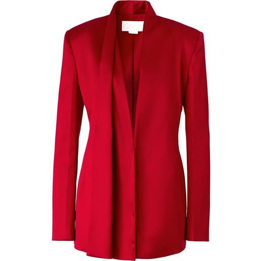 Genny blazer con finitura satinata - rosso