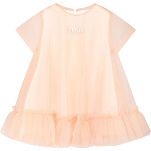 Fendi Kids abito con ruches - rosa