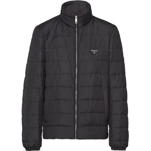 Prada piumino con logo - nero