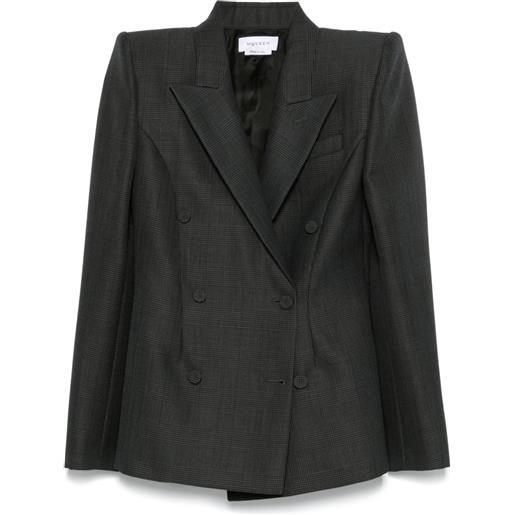 Alexander McQueen blazer doppiopetto principe di galles - blu