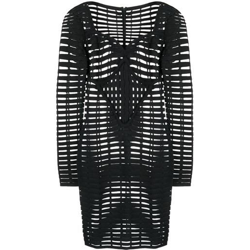 Genny abito corto traforato - nero