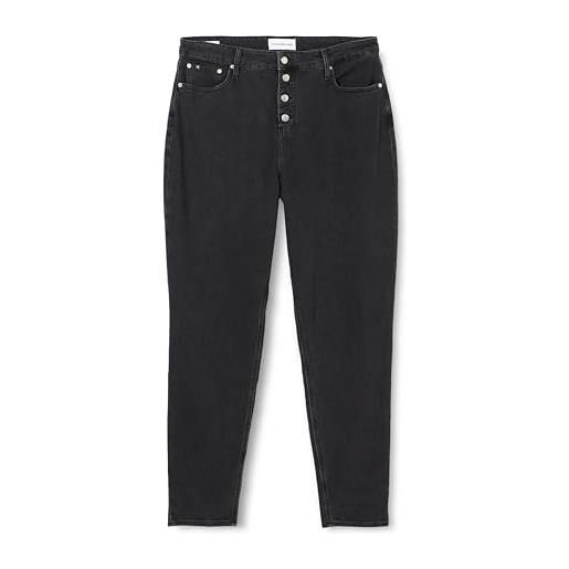 Calvin Klein jeans mom jean plus j20j222452 pantaloni, denim (denim black), 34w donna