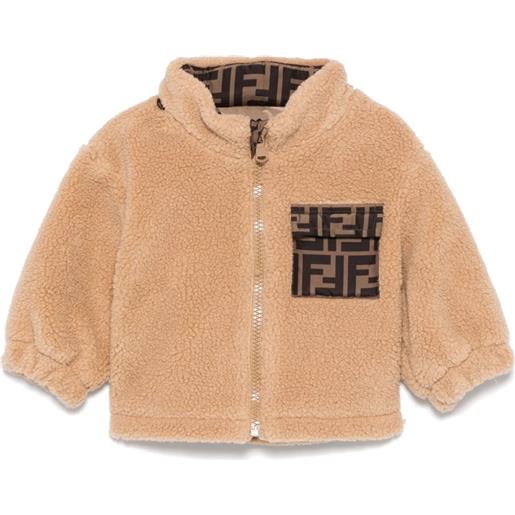 Fendi Kids giacca con dettaglio ff - marrone