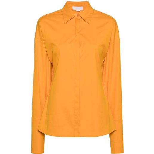 Genny camicia con placca logo - arancione