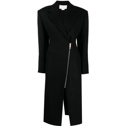 Genny cappotto con revers a lancia - nero