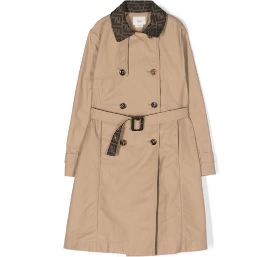 Fendi Kids trench doppiopetto ff - toni neutri