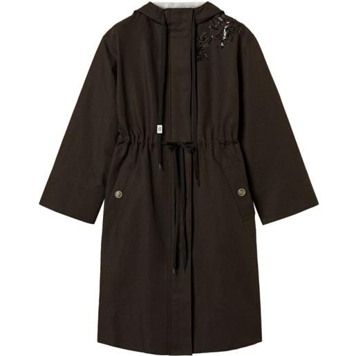 TWINSET parka con cappuccio - nero