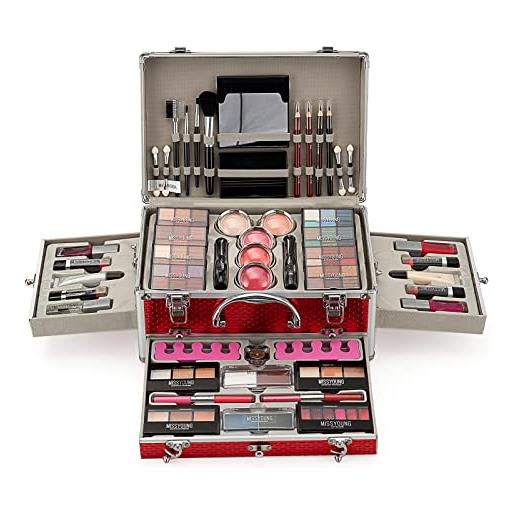 MKNZOME kit per trucco completo, MKNZOME cosmetico valigetta per principianti con ombretti correttore rossetto lucidalabbra fard ecc - sorpresa regalo trousse di trucchi, per l'uso quotidiano e viaggio#1