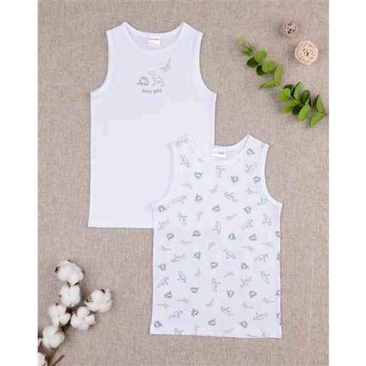 Prénatal pack 2 canotte spalla larga bimbo dinosauri