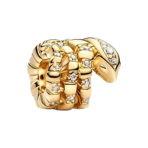 Amuefer freccia riccia dorata charm compatibili bracciale collana, argento sterling ciondolo compleanno natale gioielli regali per le donne moglie amici