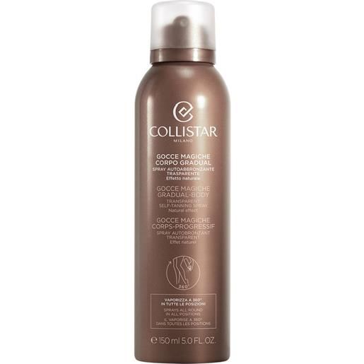 Collistar gocce magiche corpo gradual - spray autoabbronzante trasparente effetto naturale 150 ml
