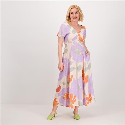 SottoMarino abito lungo fantasia con manica corta