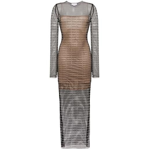 Genny abito lungo con decorazione - nero