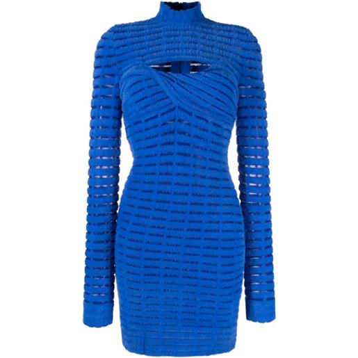 Genny abito corto iconic con dettaglio cut-out - blu