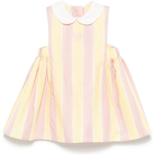Fendi Kids abito con logo - rosa