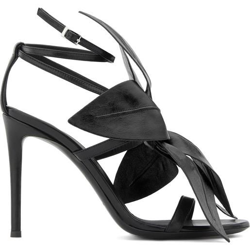 Giuseppe Zanotti sandali lilium con decorazione a fiori 105mm - nero