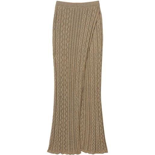 TWINSET gonna in maglia - oro