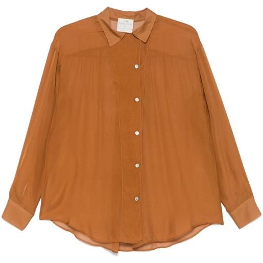 Forte Forte camicia in chiffon di seta - marrone