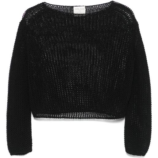 Forte Forte t-shirt in maglia a coste - nero
