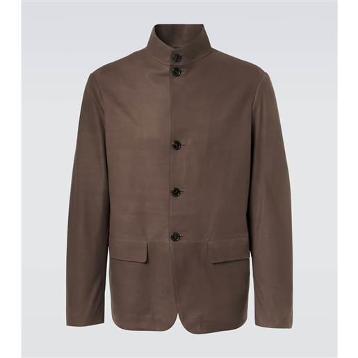 Zegna giacca il conte in pelle