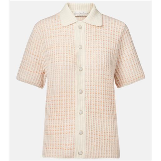 God's True Cashmere camicia noble in cashmere a coste