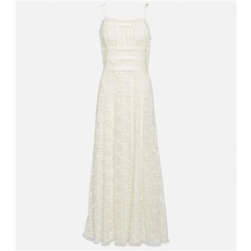 Rodarte abito lungo in pizzo e tulle