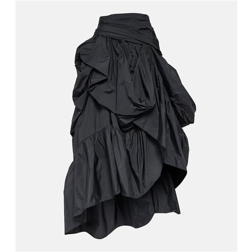 Erdem gonna lunga asimmetrica in taffetã