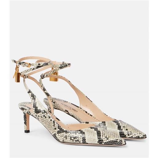 Tom Ford sandali slingback padlock 55 in pelle