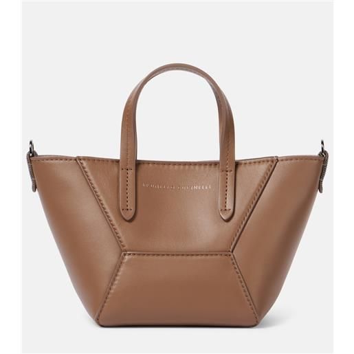 Brunello Cucinelli borsa duo small in pelle