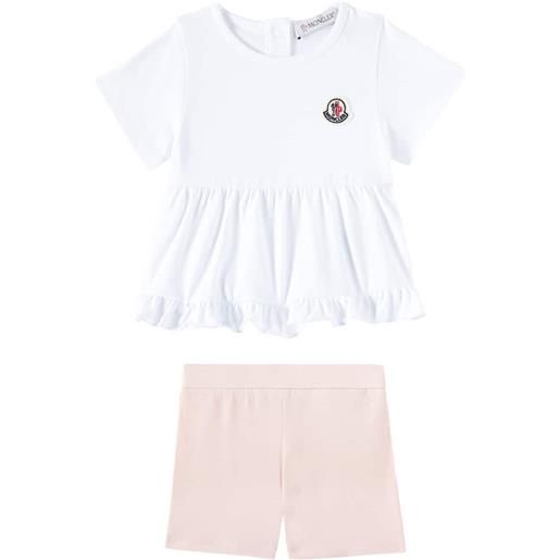 Moncler Enfant baby - shorts e t-shirt in misto cotone