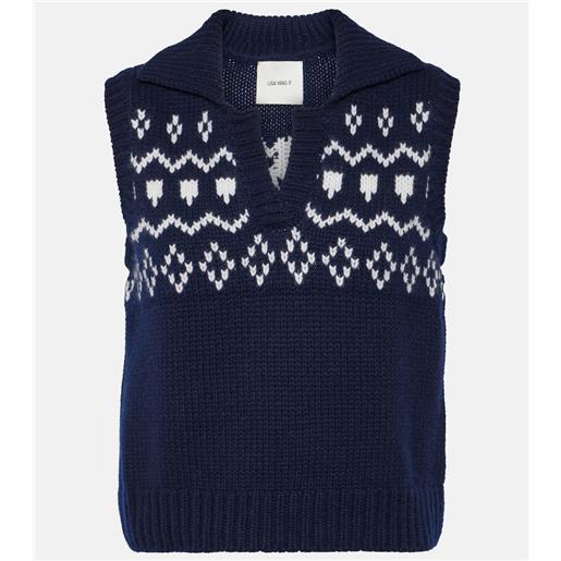 Lisa Yang gilet remington fair isle in cashmere