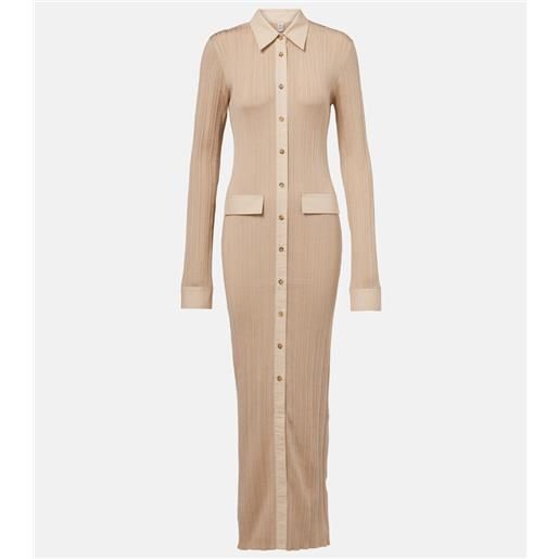 Toteme abito chemisier in maglia a coste