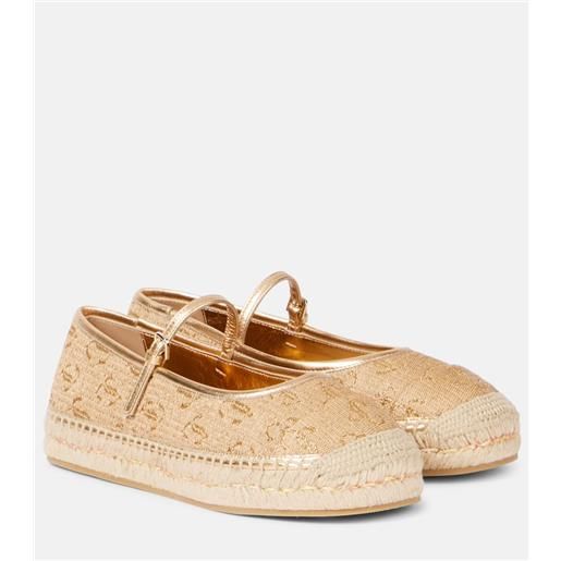 Jimmy Choo espadrillas aciel con pelle metallizzata